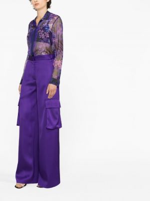 Relaxed fit „cargo“ stiliaus kelnės Versace violetinė