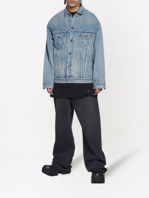Jeansjacke mit stickerei Balenciaga