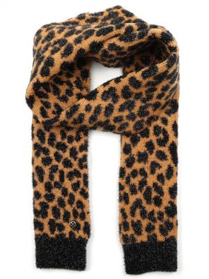 Леопардовый шарф Kate Spade New York коричневый