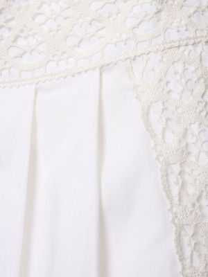 Shorts brodeés en coton plissées Ermanno Scervino noir