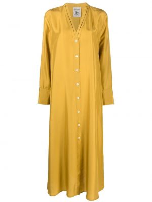 Платье макси с V-образным вырезом Semicouture, желтое