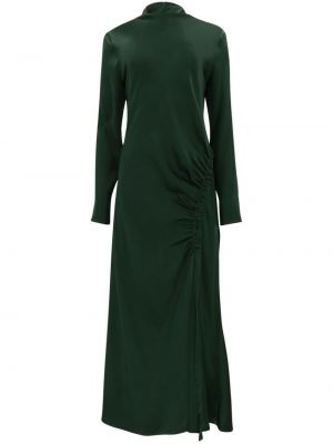 Saténové koktejlkové šaty Lapointe zelená