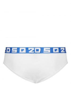 Bavlněné boxerky s potiskem Dsquared2 bílé
