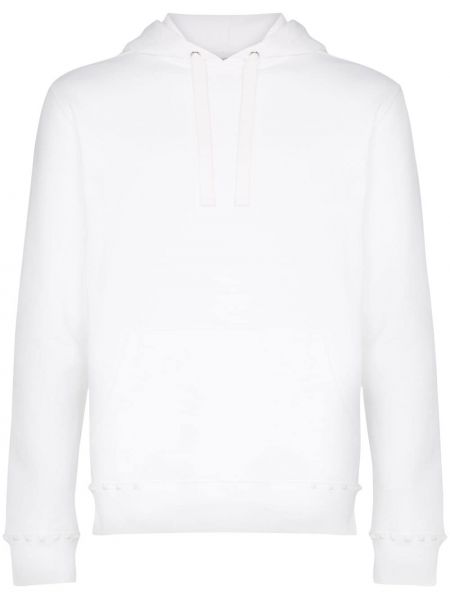 Pamučna hoodie s kapuljačom Valentino Garavani bijela