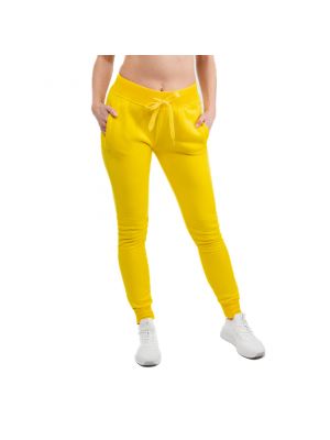 Klasické bavlněné sportovní kalhoty z polyesteru Glano - žlutá