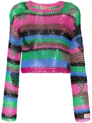 Пуловер на райета Andersson Bell розово