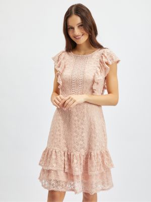 Čipkované šaty Orsay ružová