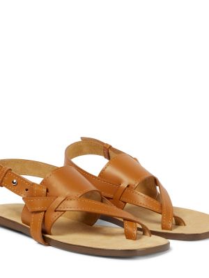 Sandales en cuir Victoria Beckham marron