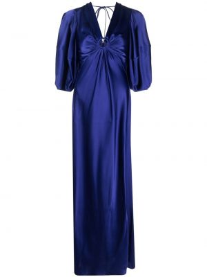 Abendkleid mit v-ausschnitt Stella Mccartney blau