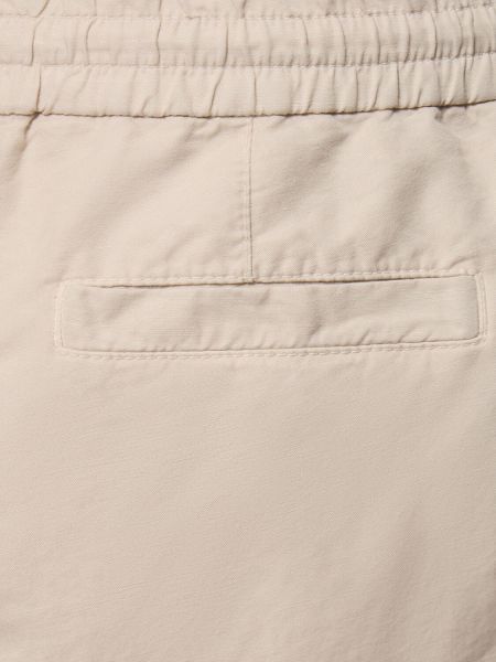 Pantalones cortos de lino de algodón Brunello Cucinelli beige