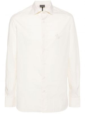 Košile s výšivkou Emporio Armani bílá