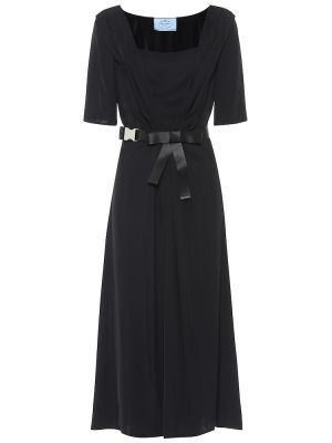 Midi šaty Prada černé