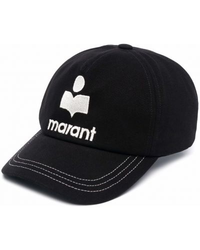 Bomull brodert cap Isabel Marant svart