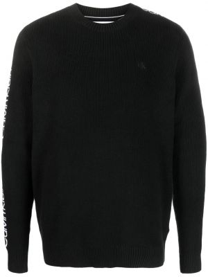Sweatshirt mit rundem ausschnitt Calvin Klein schwarz