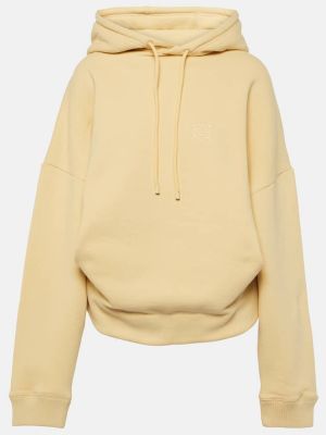 Fleece hoodie aus baumwoll Loewe beige
