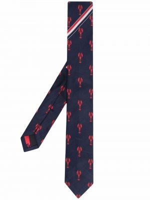 Копринена вратовръзка бродирана Thom Browne