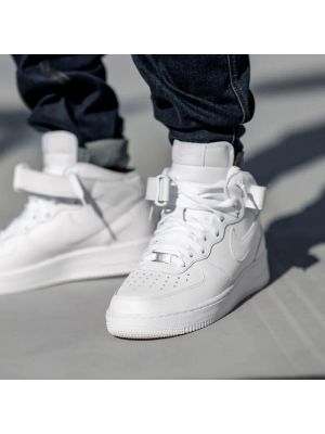 Sneakersy skórzane Nike białe