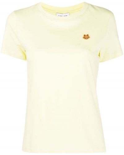 Camiseta con rayas de tigre Kenzo amarillo