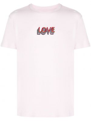 Памучна тениска с принт Viktor & Rolf розово