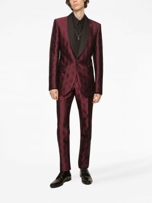Žakárový oblek Dolce & Gabbana fialový