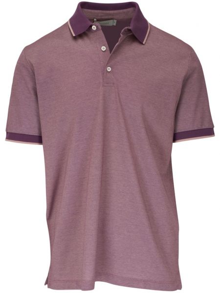Tricou polo din bumbac Canali violet