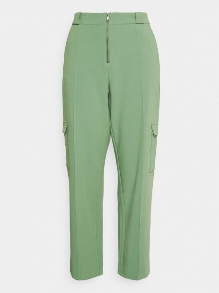 Spodnie sportowe Vero Moda Curve zielone