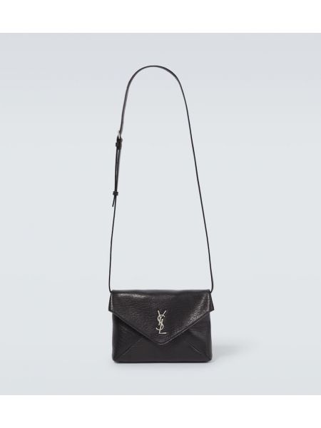 Lær crossbody bag Saint Laurent svart