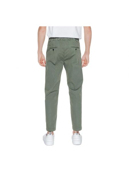 Pantalones chinos de lino de algodón Liu Jo verde