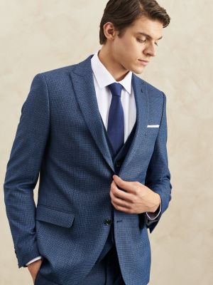 Slim fit priliehavá obleková vesta Altinyildiz Classics modrá