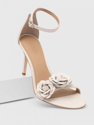 Kožne sandale Lauren Ralph Lauren bijela