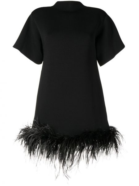 Пуловер рокля с пера Rachel Gilbert черно