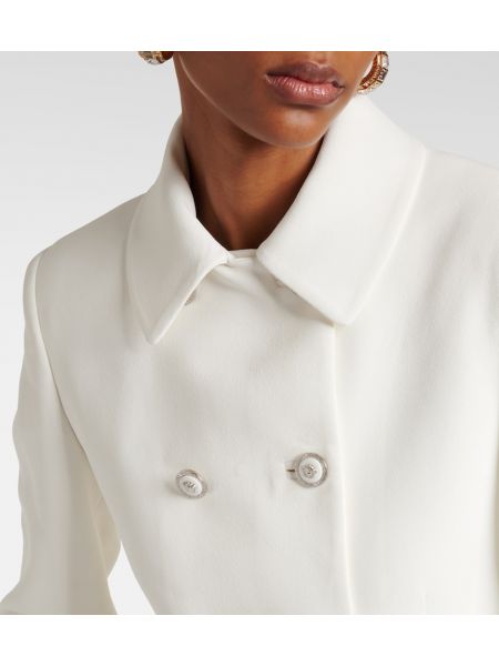 Abrigo corto de crepé Versace blanco