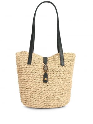 Geflochtene shopper handtasche Kurt Geiger London beige