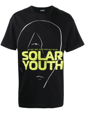 T-shirt con stampa Raf Simons nero