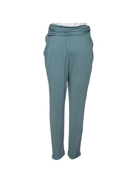 Spodnie Chloé Pre-owned niebieskie