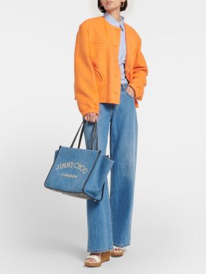 Nákupná taška Jimmy Choo modrá