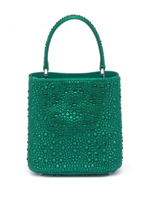 Shopper handtasche mit kristallen Prada grün