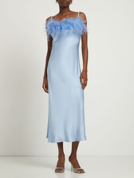 Μίντι φόρεμα με φτερά Sleeper μπλε