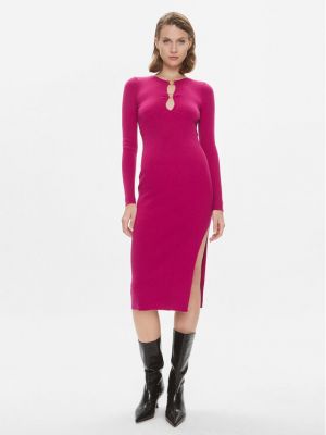 Slim fit priliehavé šaty Pinko fialová