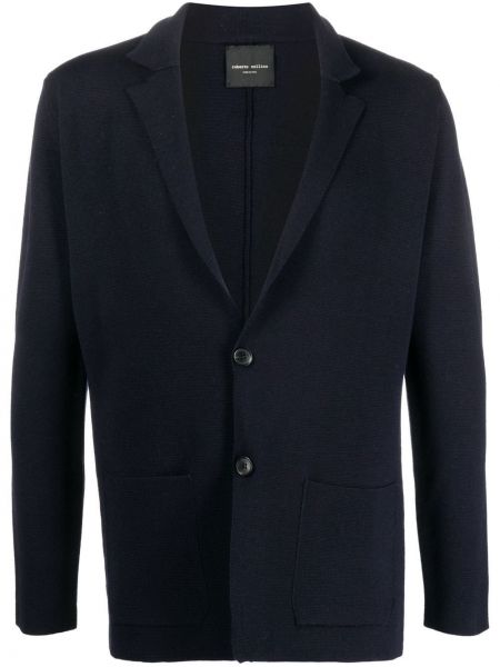 Merino lang blazer Roberto Collina blå