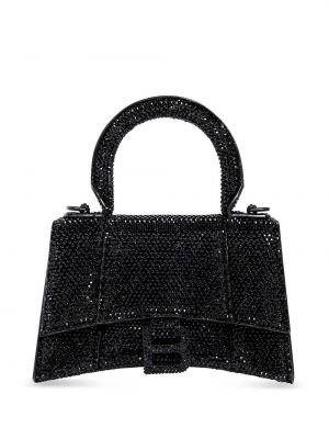 Шопинг чанта с кристали Balenciaga черно