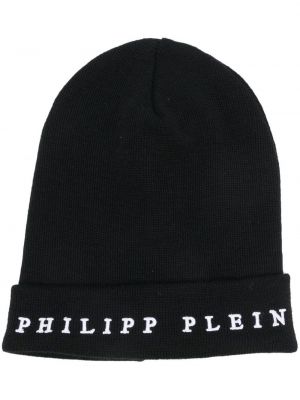 Brodert lue Philipp Plein svart