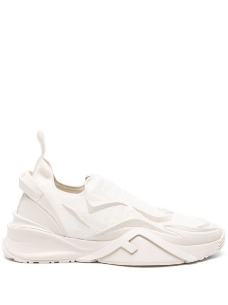 Sneakers από διχτυωτό Fendi λευκό