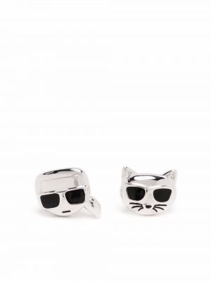Kolczyki sztyfty srebrne Karl Lagerfeld