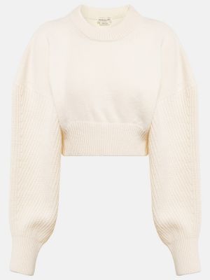 Вълнен пуловер Alexander Mcqueen бяло
