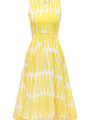 Желтое хлопковое шелковое платье Kiton