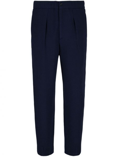 Manšestrové kalhoty Giorgio Armani modré