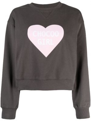 Herzmuster sweatshirt aus baumwoll mit print Chocoolate