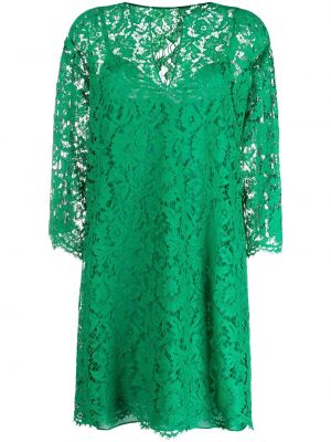 Vestido de tubo ajustado de flores de encaje Valentino verde