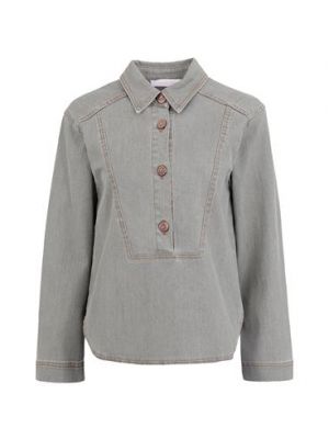 Camicia jeans di cotone See By Chloé grigio
